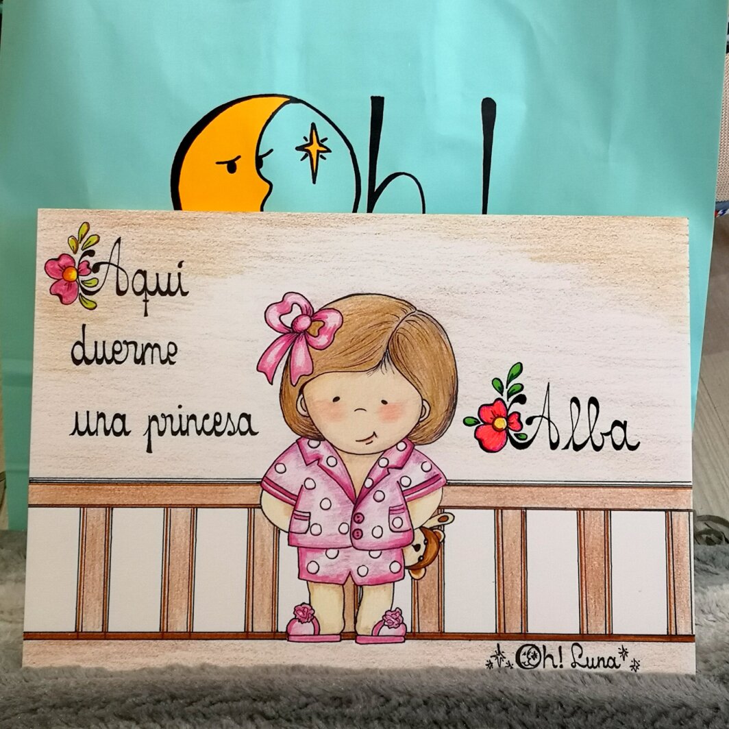 cuadro niña personalizado