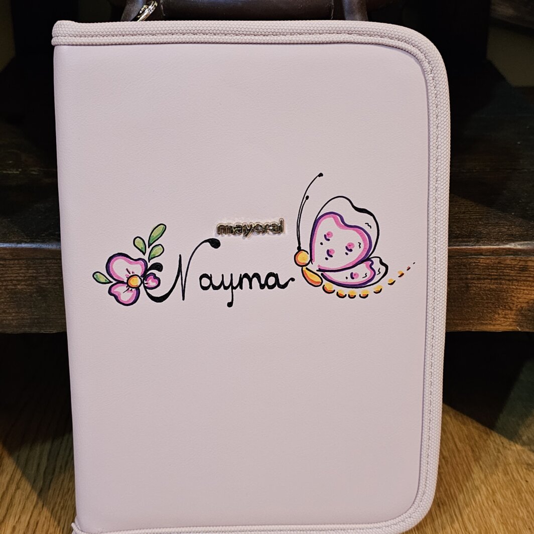 Porta documentos rosa liso Mayoral