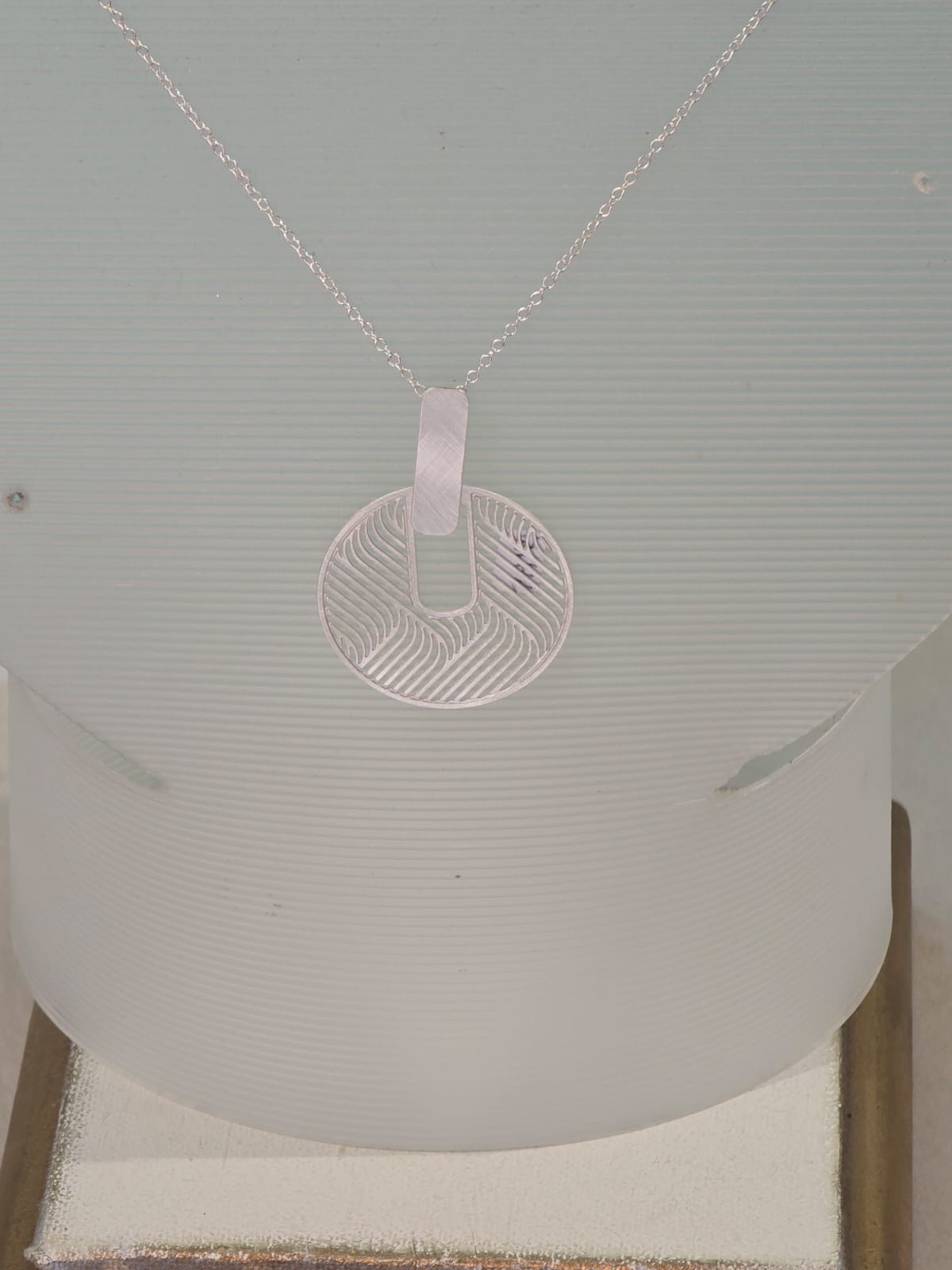 Colgante ras colección duna baño plata