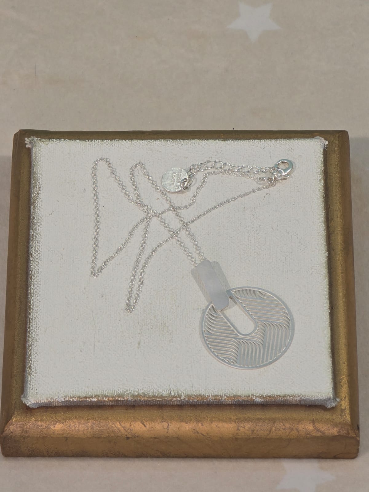 Colgante ras colección duna baño plata