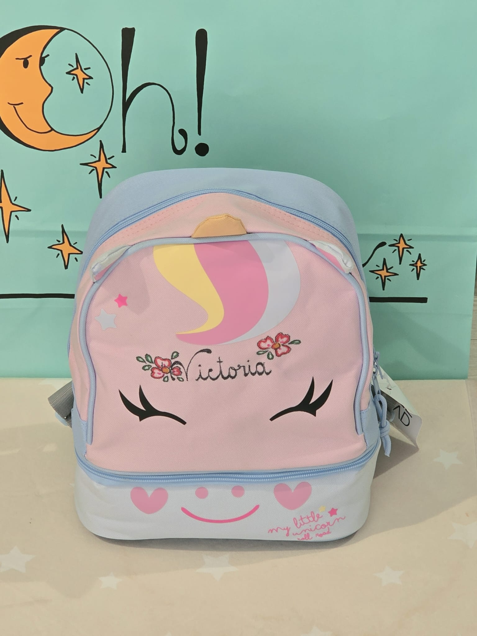 Mochila unicornio sonrisa dulce